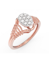 18K Gold & Diamond Ring For Women KRL10436